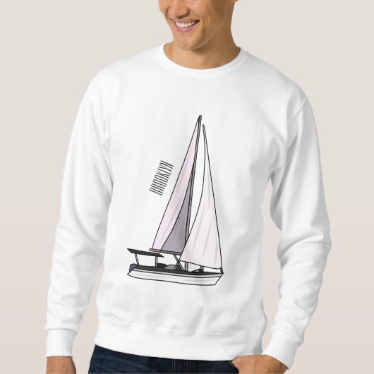 Cartoon Sailboat Sweatshirt (Vorderseite)