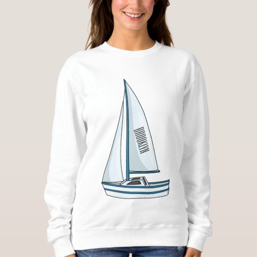 Cartoon Sailboat Sweatshirt (Vorderseite)