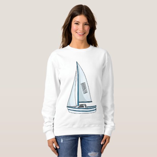 Cartoon Sailboat Sweatshirt (Vorne ganz)