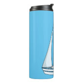 Cartoon Sailboat Thermosbecher (Nach links gedreht)