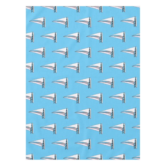 Cartoon Sailboat Tischdecke (Vorderseite)