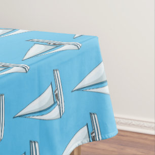 Cartoon Sailboat Tischdecke