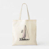 Cartoon Sailboat Tragetasche (Rückseite)