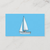 Cartoon Sailboat Visitenkarte (Rückseite)