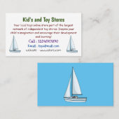 Cartoon Sailboat Visitenkarte (Vorne/Hinten)