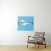 Cartoon Sailboat Wandteppich (Beispiel (Horizontal))