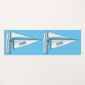 Cartoon Sailboat Yogamatte (Rückseite (Horizontal))