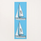 Cartoon Sailboat Yogamatte (Rückseite)
