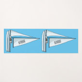 Cartoon Sailboat Yogamatte (Vorderseite (Horizontal))