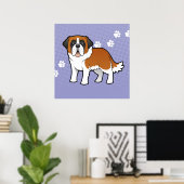 Cartoon Saint Bernard Poster (Heimbüro)