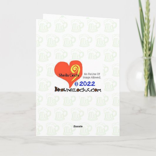 Cartoon Saint Patrick Customize Card Karte (Rückseite)