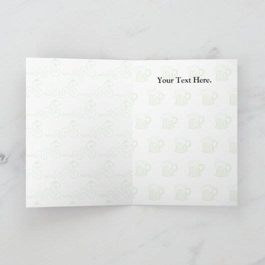 Cartoon Saint Patrick Customize Card Karte (Innenseite)