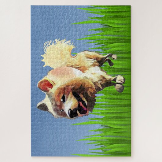 Cartoon Samoyed Hund Schwierigkeit 1014 pc Puzzle (Vertikal)