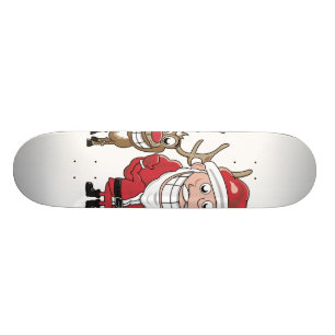 Cartoon Sankt und Skateboard