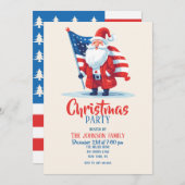 Cartoon Santa Claus Freedom Einladung (Vorne/Hinten)