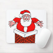 Cartoon Santa Claus got stuck in the chimney Mousepad (Mit Mouse)