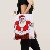 Cartoon Santa Claus got stuck in the chimney Tasche (Von Nahem)