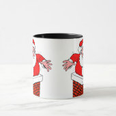 Cartoon Santa Claus got stuck in the chimney Tasse (Zentrum)