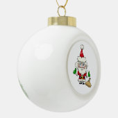 Cartoon Santa Claus Keramik Ball Weihnachtsanfang Keramik Kugel-Ornament (Links)