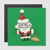 Cartoon Santa Claus Magnetkarte (Vorne/Hinten)