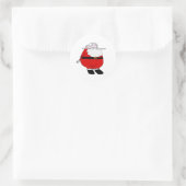Cartoon Santa Claus Runder Aufkleber (Tasche)