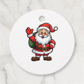 Cartoon Santa Claus Spaß Weihnachtsvorstellung Geschenkanhänger (Rückseite)