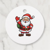 Cartoon Santa Claus Spaß Weihnachtsvorstellung Geschenkanhänger (Vorderseite)
