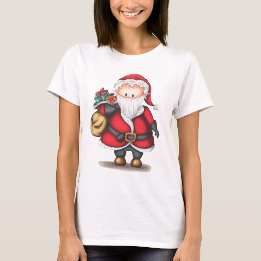 Cartoon Santa Claus T-Shirt (Vorderseite)