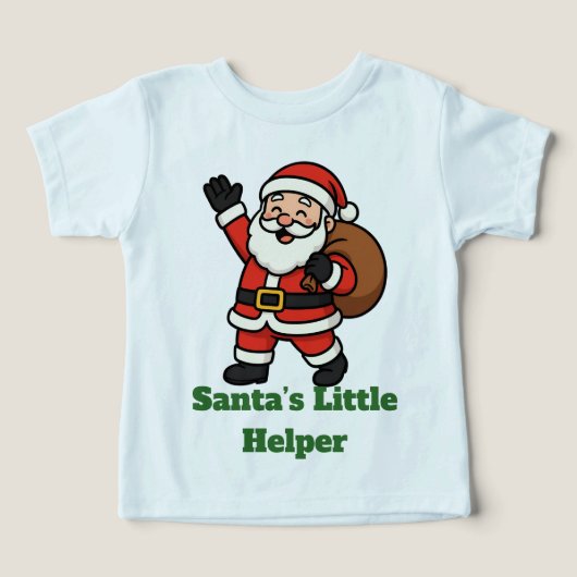 Cartoon Santa Claus Waving Cheerfully (Design Vorderseite)