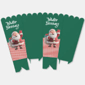 Cartoon Santa Claus Waving Cheerfully Geschenkschachtel (Ungeklappt)
