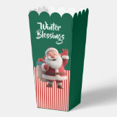 Cartoon Santa Claus Waving Cheerfully Geschenkschachtel (Vorderseite)