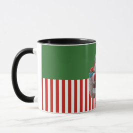 Cartoon Santa Claus Waving Cheerfully Tasse