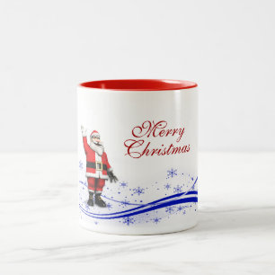 Cartoon Santa Claus Weihnachten Zweifarbige Tasse