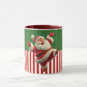 Cartoon Santa Dancing Joyfully Tasse (Zentrum)