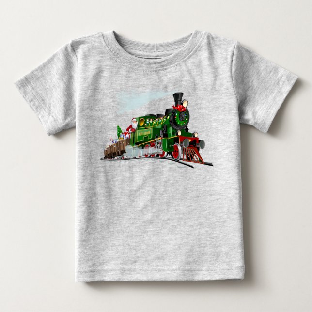 Cartoon Santa express Baby T-shirt (Vorderseite)