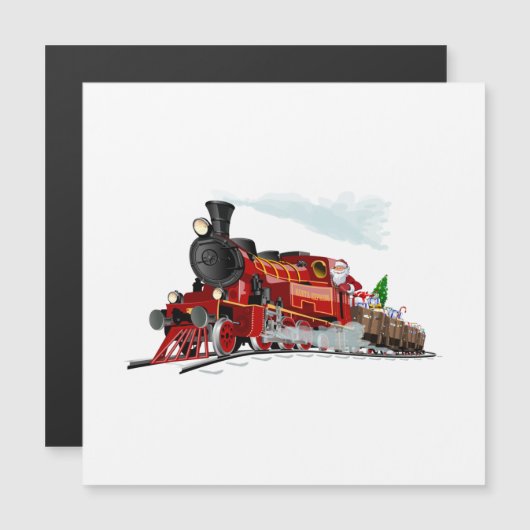 Cartoon Santa Express Magnetkarte (Vorne/Hinten)
