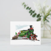Cartoon Santa express Postkarte (Stehend Vorderseite)