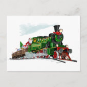 Cartoon Santa express Postkarte (Vorderseite)