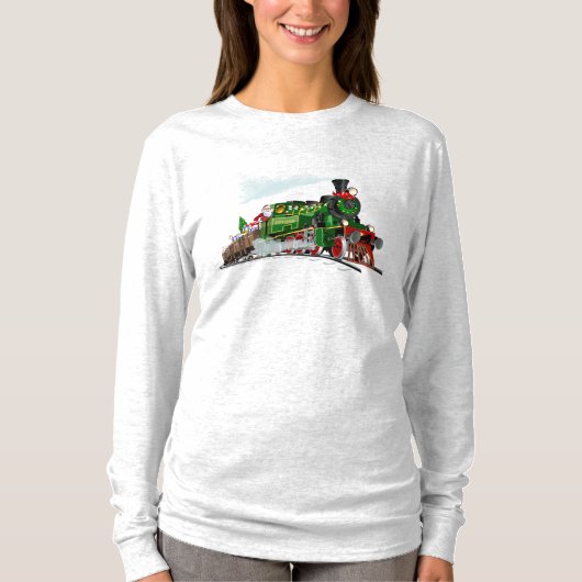 Cartoon Santa express T-Shirt (Vorderseite)