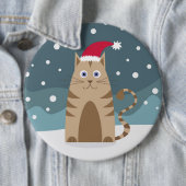 Cartoon Santa Katzenschneewittchen Button (Beispiel)