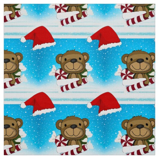 Cartoon Santa Monkey mit Santa Red Hat Stoff (Muster)