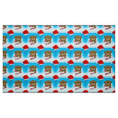 Cartoon Santa Monkey mit Santa Red Hat Stoff (Fat Quarter (45,7 x 55,9 cm))