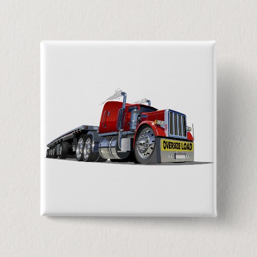 Cartoon-Sattelschlepper Button (Vorderseite)
