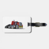 Cartoon-Sattelschlepper Gepäckanhänger (Rückseite horizontal)