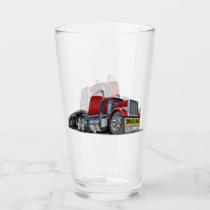 Cartoon-Sattelschlepper Glas