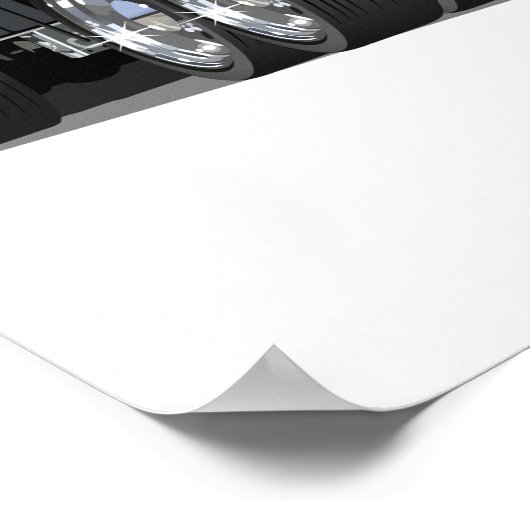 Cartoon-Sattelschlepper Poster (Ecke)