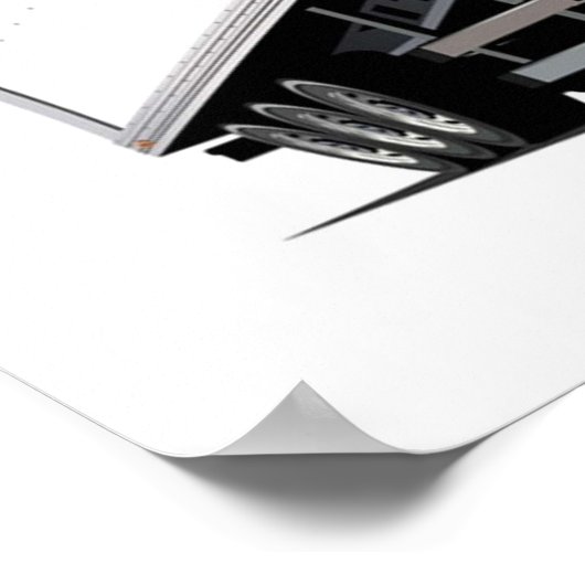 Cartoon-Sattelschlepper Poster (Ecke)