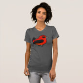 Cartoon Scarlet Tanager T-Shirt (Vorne ganz)