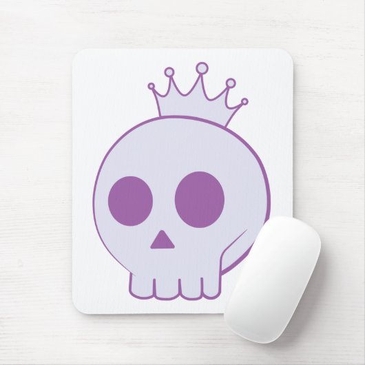 Cartoon-Schädel mit Kronendesign Mousepad (Mit Mouse)