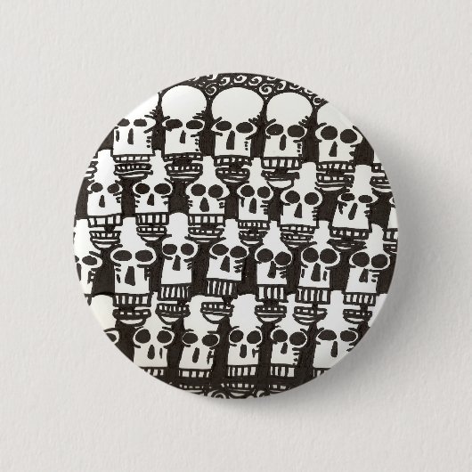 Cartoon-Schädelknopf Button (Vorderseite)